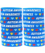 70 Adult 30 Child Autism Awareness Wristbands - Debossed Color Filled Si... - $65.73 CAD