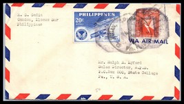 ca 1960 PHILIPPINES Air Mail Cover-Candon to State College, Pennsylvania USA O18 - £2.36 GBP