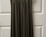 Spease Sleeveless Maxi Dress Womens Size Medium Army Green Criss Cross - $24.94