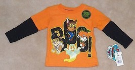 NWT Paw Patrol Halloween Long-Sleeve Shirt Size 12 Months Baby Top Glow ... - $9.85