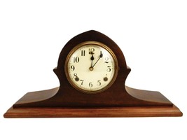 Gilbert Wooden Mantel Clock w/Key, Works ~ Needs Repair, Vintage/Antique... - $48.95