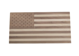 American USA Flag Patriotic Wooden Farmhouse Handcrafted Plaque Wall Hom... - $24.73