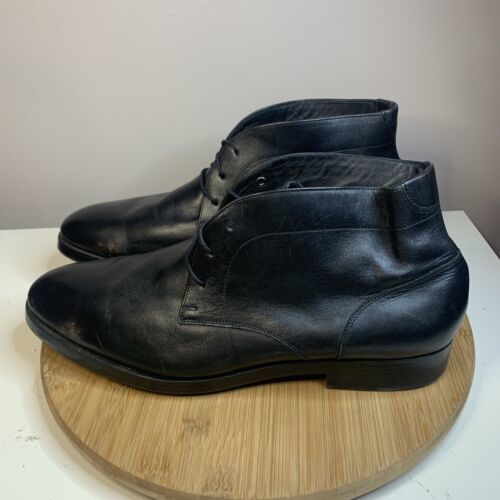 Cole Haan Grand OS Mens Size 11.5 M Boots Waterproof Black Leather Ankle C24498 - $49.49