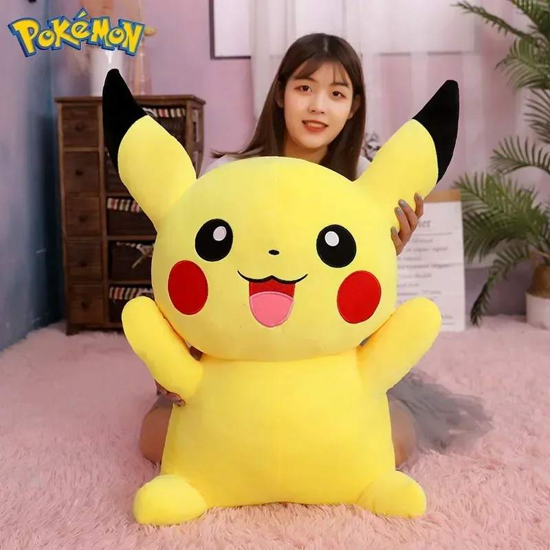 80cm Big Size Pokemon Pikachu Plush Doll Plushies Anime Cute Stuffed Animal - £21.28 GBP+