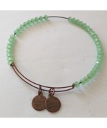 Alex And Ani Bangle Mantis Beaded Bracelet Copper Peridot Faceted Patina... - £11.60 GBP