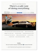 Chevrolet Malibu Human Cannonball Vintage 1998 Full-Page Print Magazine Ad - $181.21 MXN