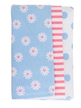Gerber Flannel Burp Cloths, Baby Girl, Flowers, Polka Dots, Stripes, Qty 3 - $11.95