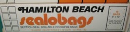 VTG Hamilton Beach SealOBags Bags Boilable Cooking Pouch 8&quot; x 12&quot; 1 Qt 18pc 143 - £7.08 GBP