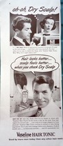 Vaseline Hair Tonic Oh Oh Dry Scalp Magazine Print Article  Advertisemen... - $8.99