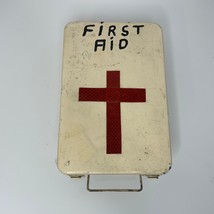 First Aid Metal Wall Mount Cabinet Medical Kit Vintage w/ Supplies - $620.49 MXN