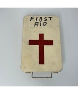 First Aid Metal Wall Mount Cabinet Medical Kit Vintage w/ Supplies - $619.33 MXN
