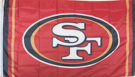 San Francisco 49ers 3x5&#39; Flag -BRASS Grommets IN/OUTDOOR- 100 D- POLY-NEW - £7.47 GBP