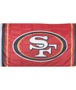 SAN FRANCISCO 49ers 3x5&#39; FLAG  -BRASS GROMMETS IN/OUTDOOR- 100 D- POLY-NEW - £7.84 GBP