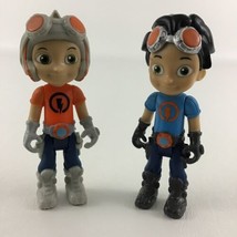 Nickelodeon Rusty Rivets Figures Lot Pair Duo Inventor Goggles Spin Master - $16.78
