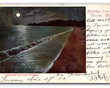 Moonlight Spiaggia Vista Su Puget Suono Washington Wa Udb Cartolina U22 - $4.04