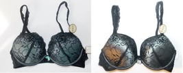 Felina Womens Bras Blue/Black Lace or Gray/Black Lace #F5175 Sizes 36C 3... - $14.99