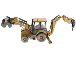CAT Caterpillar 420F2 IT Backhoe Loader with Operator Yellow &quot;Weathered Series&quot;  - $197.61