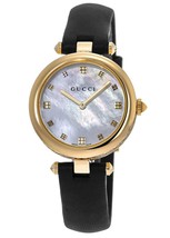 Gucci YA141404 mother of pearl Dial Leather Strap Ladies Watch - £771.17 GBP