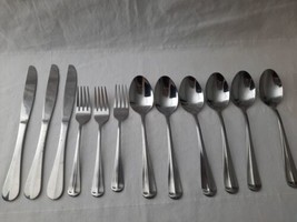 12 Pcs Hampton Silversmiths Stainless Flatware Lexington Mirror Spoon Knife Fork - $14.80