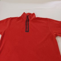 American Eagle Outfitters Mens M Orange Cotton Blend 1/4 Zip Pullover Sweatshirt image 8