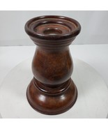 Vase Shape Pedestal Base Patina Finished Metal Made in India - $18.00