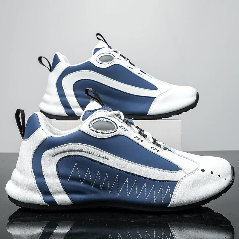 Chunky Sneaker Men Cover Bottom Board Shoes Fashion Casual Microfiber Le... - $55.78