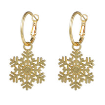 Christmas Rhinestone Snowflake Earrings - £6.08 GBP