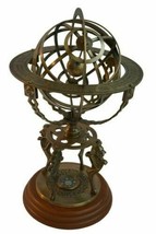 Antique Style Armillary 18&quot; Brass Sphere World Globe Table Top Lion Best Gift - £83.38 GBP