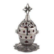 Christian Orthodox Nickel Plated Vigil Lamp (9353 N) - $46.31
