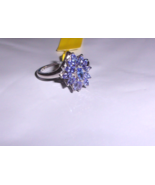 PURPLE TANZANITE MARQUISE COCKTAIL RING, PLATINUM / SILVER, SIZE 5, 1.10... - $116.63 CAD