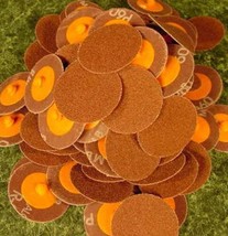 100pc 2 &quot; ROLL LOCK SANDING DISC 60 Grit MADE IN USA Heavy Duty sand inch - £23.97 GBP