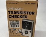 Radio Shack MICRONTA Dynamic Transistor Tester Checker 22-025 w/ Manual ... - $25.95