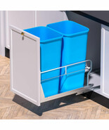 Insputer Dual Pull Out Trash Can Under Cabinet with Soft-Close Slides, - $6,020.61 MXN