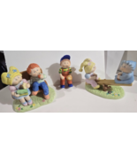 Cabbage Patch Porcelain Figurines Vintage 1984 1985 Lunch Break Baseball Boy Set - $34.99