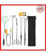 Complete Aquascaping Tool Kit: Stainless Steel Tweezers, Scissors &amp; More - $578.39 MXN