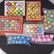 Lot of Vintage Mini Miniature Feather Tree Ornaments Christmas Multicolor Balls - £61.42 GBP