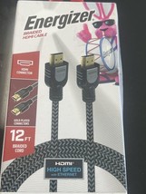 Energizer HDMI High Speed With Ethernet 12 Ft Braided Cord - £7.27 GBP