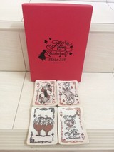 Disney Alice in Wonderland Mini Ceramic Plate Set. Red Card Theme. Very ... - $59.99