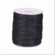 100 Yards Premium 2mm Black Waxed Cord - High-Quality Cotton Thread for Jewelry - $41.57