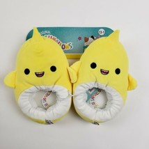 Squishmallow Chandler the Shark Plush Slippers Yellow House Shoes NWT 13-1 - £20.46 GBP