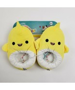 Squishmallow Chandler the Shark Plush Slippers Yellow House Shoes NWT 13-1 - £20.04 GBP