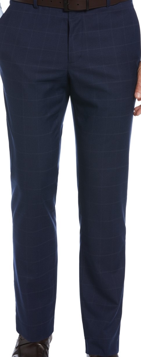 Perry Ellis Men's Slim-Fit Flat Front Dress Pants in Navy-33x32 Item image 5