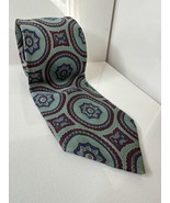 Vintage Burberrys Mint Green Bold Pattern London Silk Men’s Neck Tie - $39.59