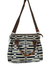 Orla Kiely Printed Laminated Messenger Bag Purse Handbag Stripey Stem Dust Bag - $179.00