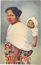 Cherokee Indian Woman with Papoose, vintage postcard - £9.47 GBP