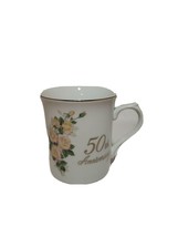 Tea Cup Roses Gold Trim 50th Anniversary Distinctive Giftwares Papel Cof... - £10.43 GBP