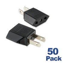 50 Pack Travel Outlet Ac Power Plug Adapter Converter European Euro Eu T... - £72.33 GBP