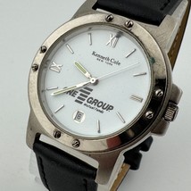 Kenneth Cole One Group Analog Quartz Watch Men Silver Leather ~ For Part... - $442.21 MXN