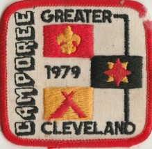 Vtg Greater Cleveland Camporee 1979 Square Orange Embroidered - £5.60 GBP