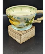 Tracy Porter Tea For One Vintage 1214350 Yellow Pear Blue Flower Coffee ... - $129.26 MXN